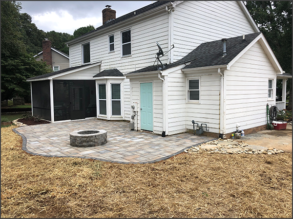 Hardscaping after example