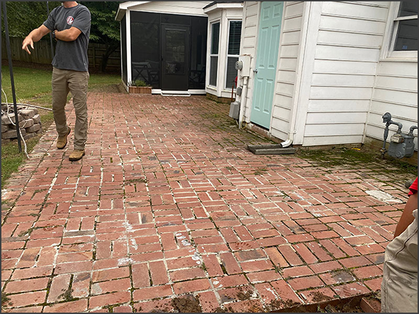 Hardscaping before example