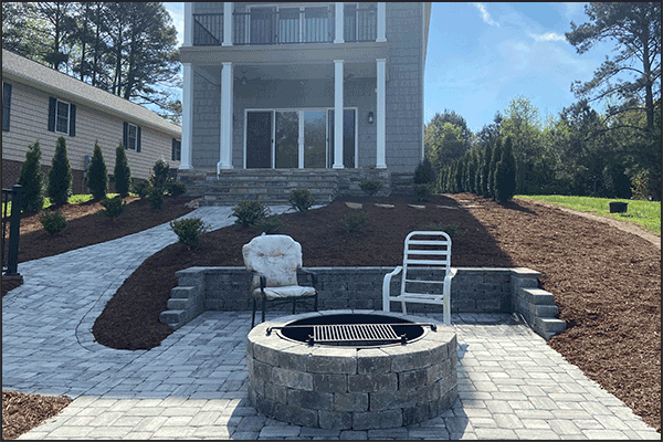 Hardscaping after example